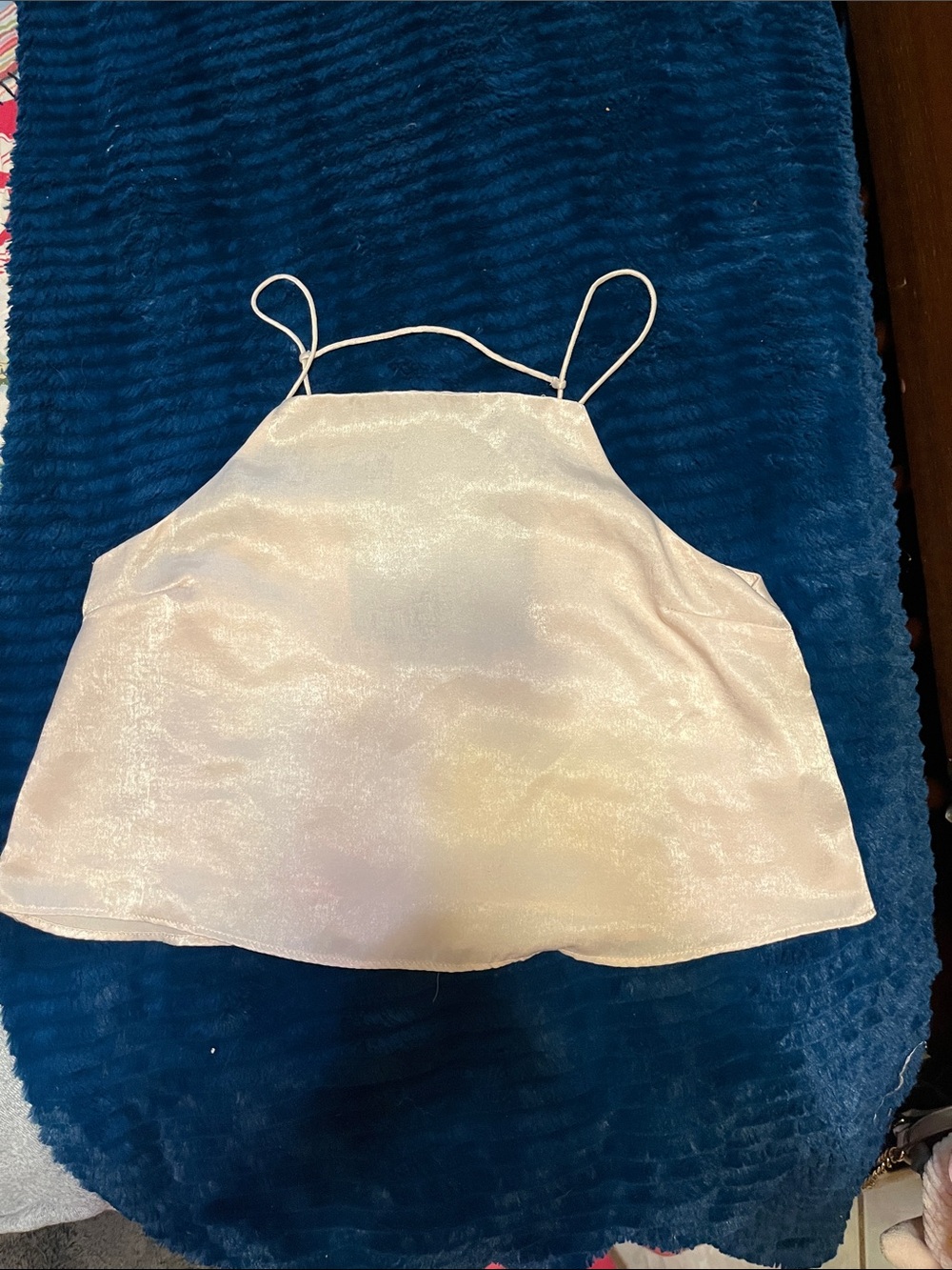 Forever 21 Shimmery Pale Pink Satin Slip Cami